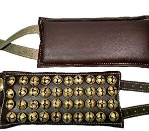 MetalCraft Brown Leather Pad Ghungroo