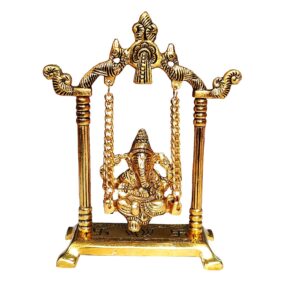 UAPAN Aluminium Lord Ganesha On Jhula Idol